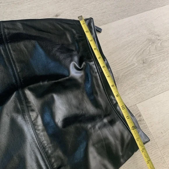 Wilson Maxima Skirt Black Leather‎ high waisted Classic Bikercore Size 6 pencil - Picture 9 of 12
